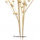 Christmas shiny gold twigs with wooden vase