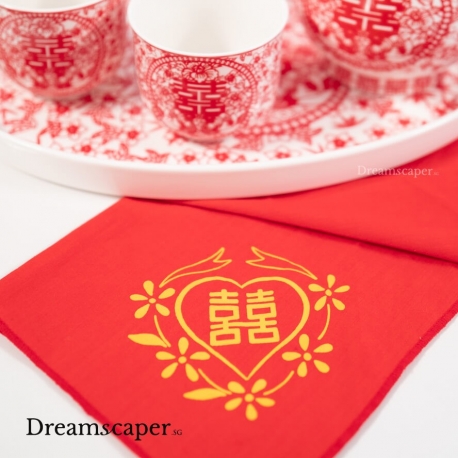 chinese wedding favours shuang xi wedding handkerchief 