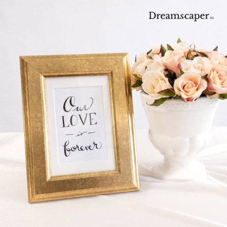 Small rustic gold photo frame for rent singapore