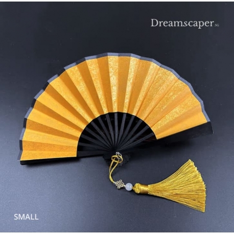 Rent: Oriental Paper Fan (Gold)