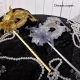 Rent: Female Masquerade Masks Gold Sliver