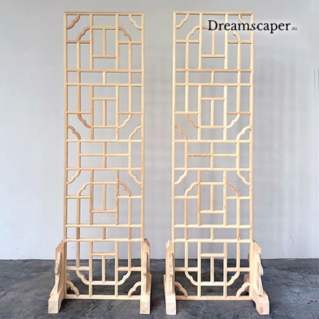 Rent: Oriental Bamboo Panel Slim (Set of 2)