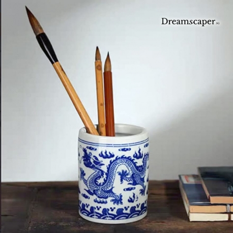 Rent: Blue White Ceramic holder Cup Rent: Blue White Ceramic holder Cup
