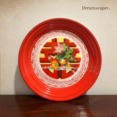 Rent: Red Wedding Enamel  Tray