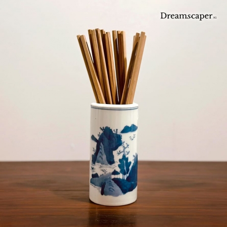 Blue White Ceramic Chopstick Holder