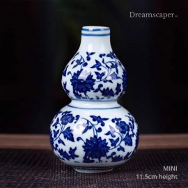Oriental blue and white ceramic vase Singapore