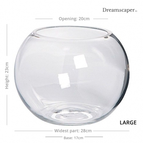 Large Round Glass Bowl