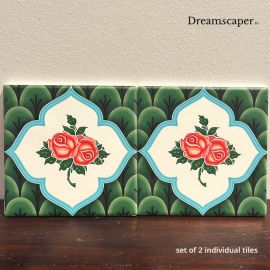  Peranakan Rose Blossom Tile (Set of 2)