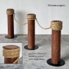 Rustic Wooden Stumps with Rope Barrier