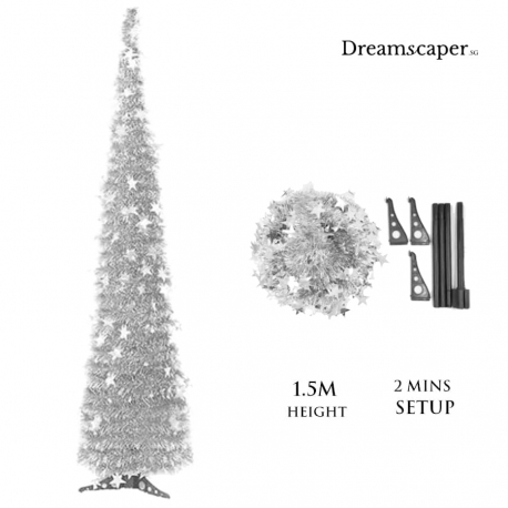 Tall Thin Sliver Christmas Tree (1.5m)