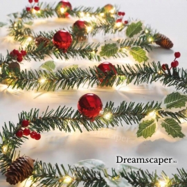  Small Christmas Garland with Fairylights