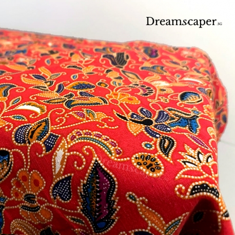 Large Peranakan Batik Cloth (Red)