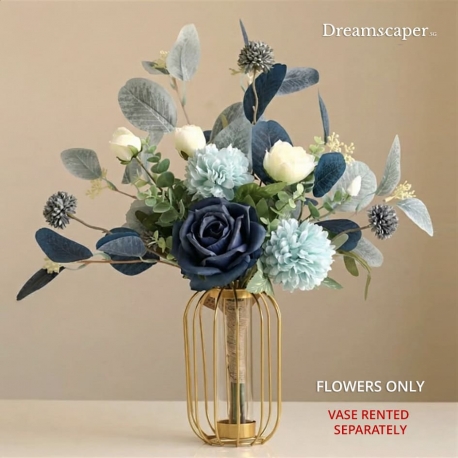 Artificial Rustic Blue Floral Bouquet