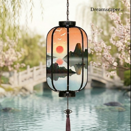 Oriental Lantern Landscape Sunrise
