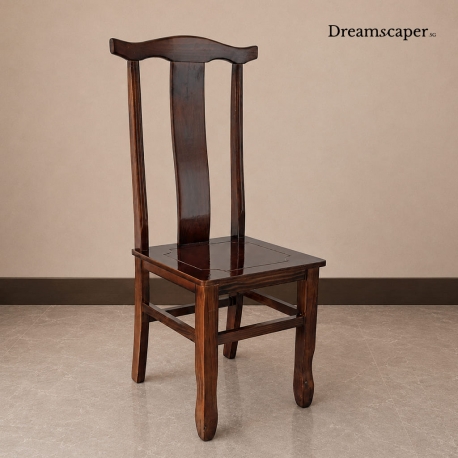 Traditional Oriental Dark Wood Chair