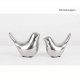 Pair of Sliver Love Birds