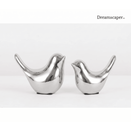 Pair of Sliver Love Birds
