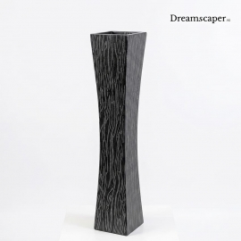 Black Pattern Wooden Vase