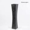 Black Pattern Wooden Vase