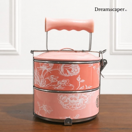 Peach Pink Tingkat Tiffin Carrier