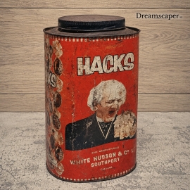 Old School Vintage HACKS Sweets Tin Prop