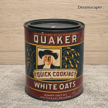 Vintage Quaker Oats Metal Tin