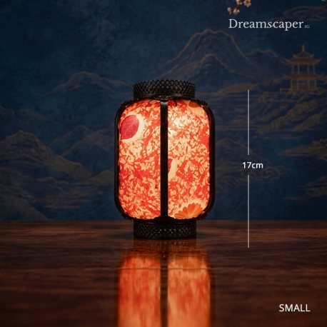 Small Oriental Table Lantern (Red)