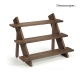  3-Tier Dark Wooden Tabletop Display Rack