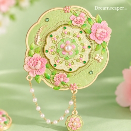 Small Peranakan Green Decor Mirror
