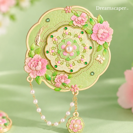 Small Peranakan Green Decor Mirror