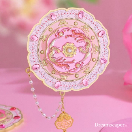 Small Peranakan Pink Decor Mirror