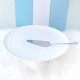 White Cake Stand with Knife