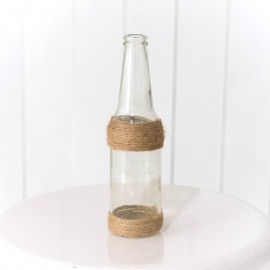 Rustic Twine Glass Bottles (Set of 6)
